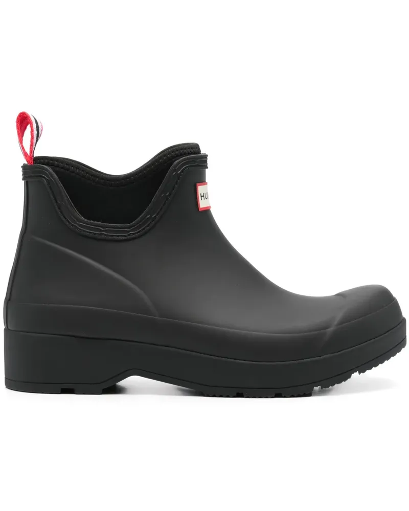 Hunter Regenstiefel mit Logo-Patch 35mm - Schwarz Schwarz