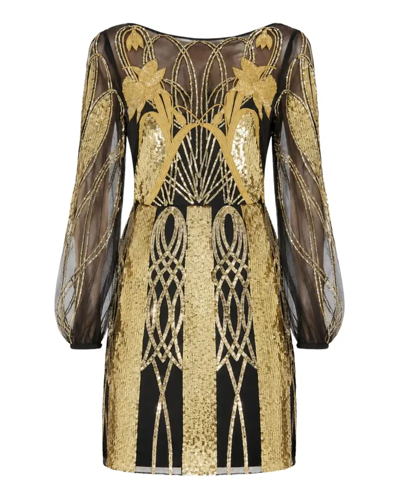 Temperley London Perseus Minikleid mit Pailletten - Schwarz Schwarz