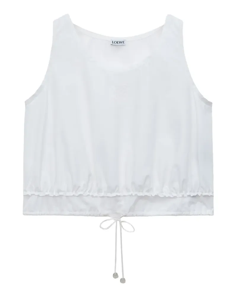 Loewe Kordelzug-Tanktop mit Anagram-Stickerei - Weiß Weiß