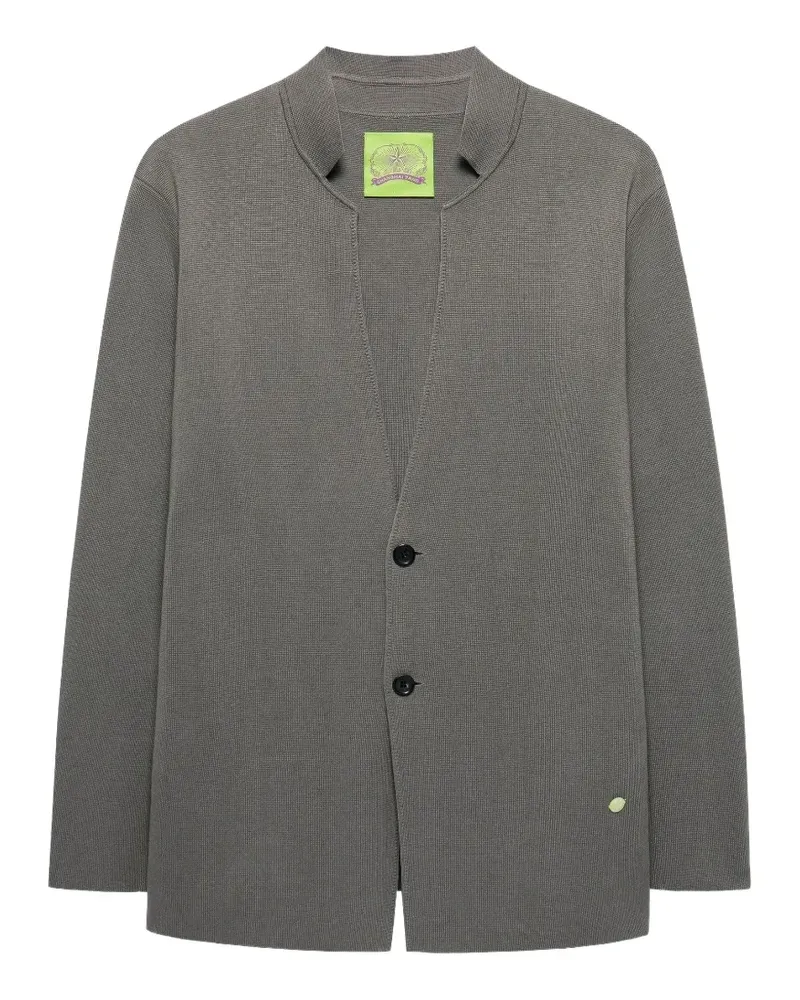 Shanghai Tang silk knitted blazer - Grau Grau