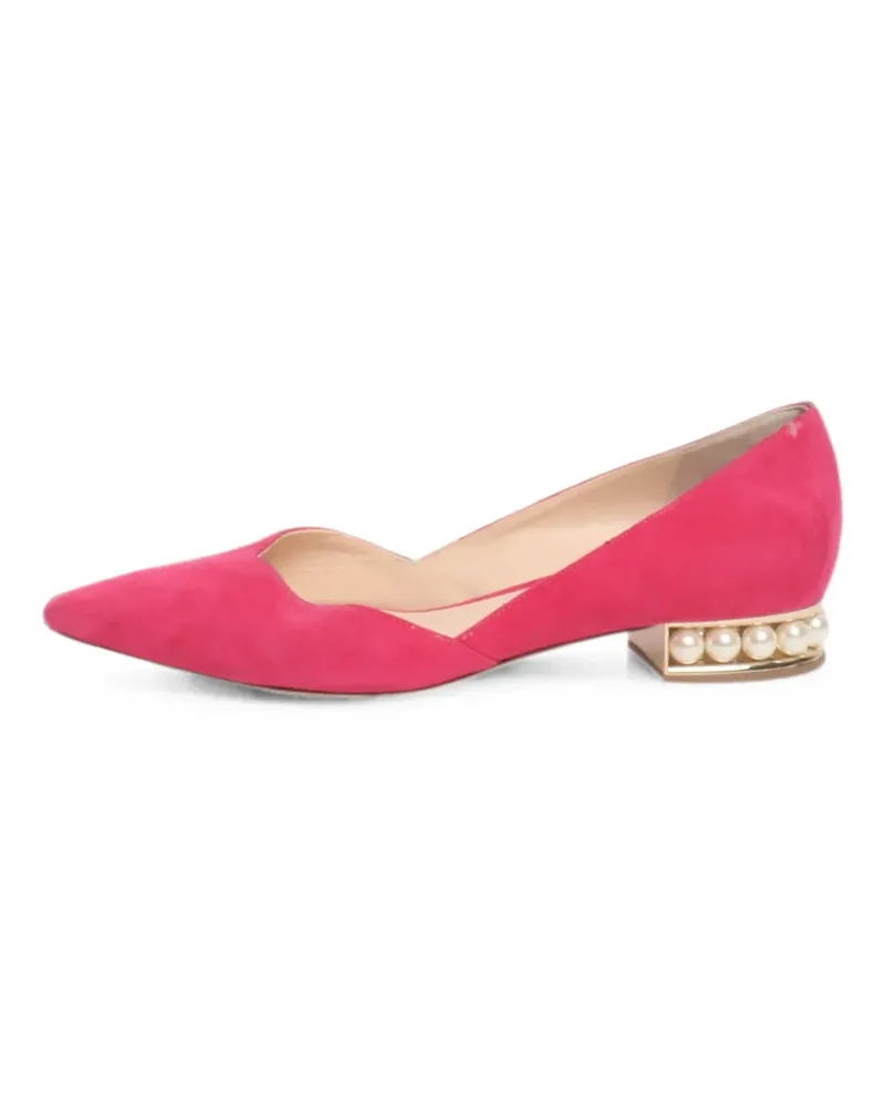 Nicholas Kirkwood pearl-embellished pointed-toe ballet flats - Rosa Rosa