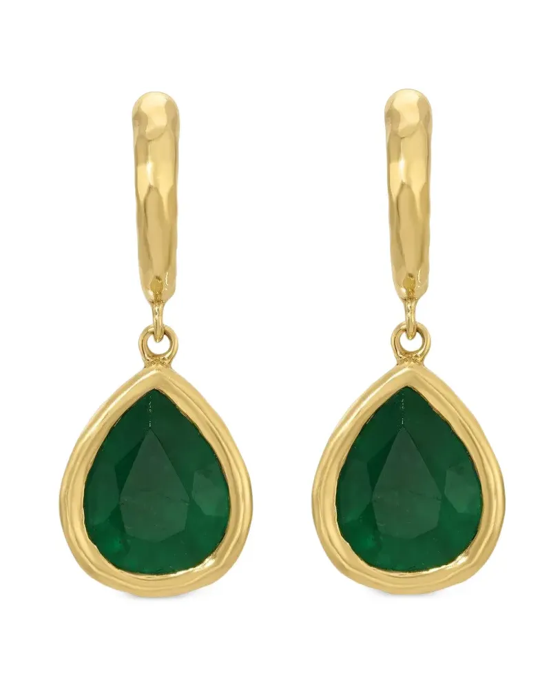 Octavia Elizabeth Hidden Gem Ohrringe mit Smaragd - Gold Gold