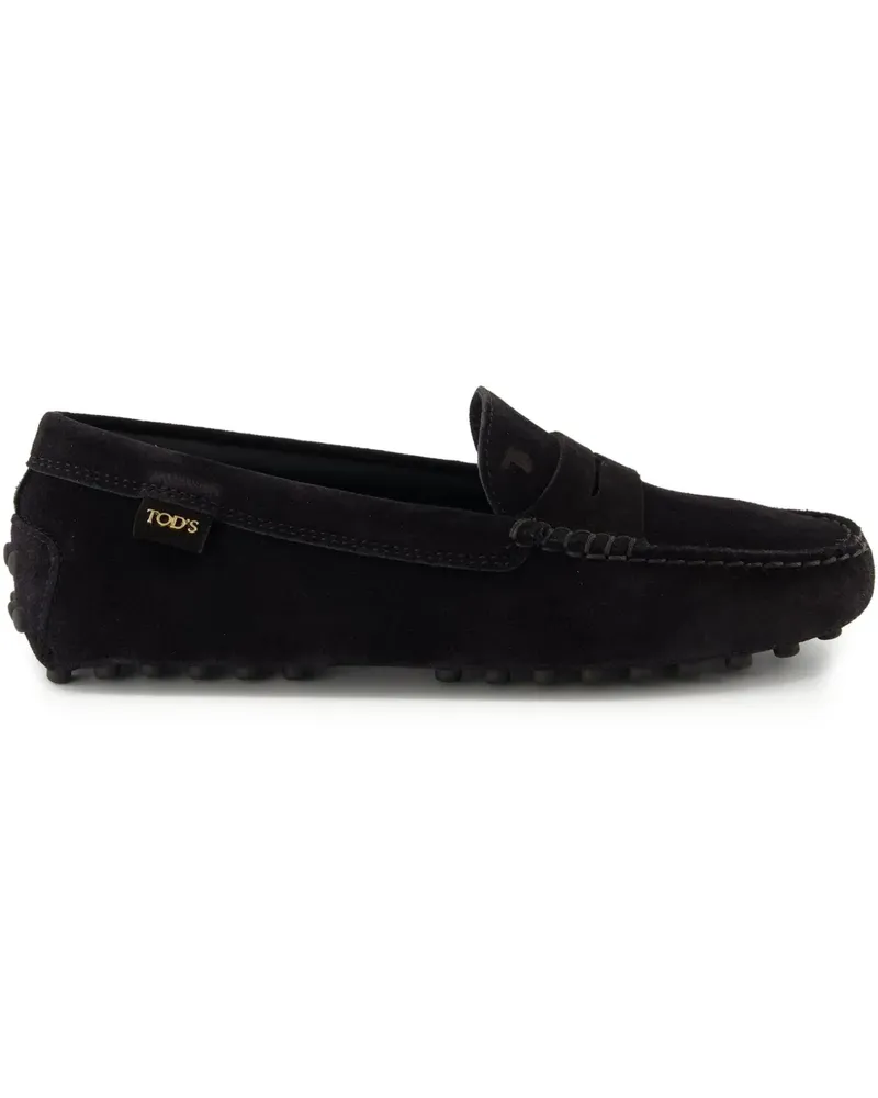 TOD'S Gommino Loafer aus Wildleder - Schwarz Schwarz