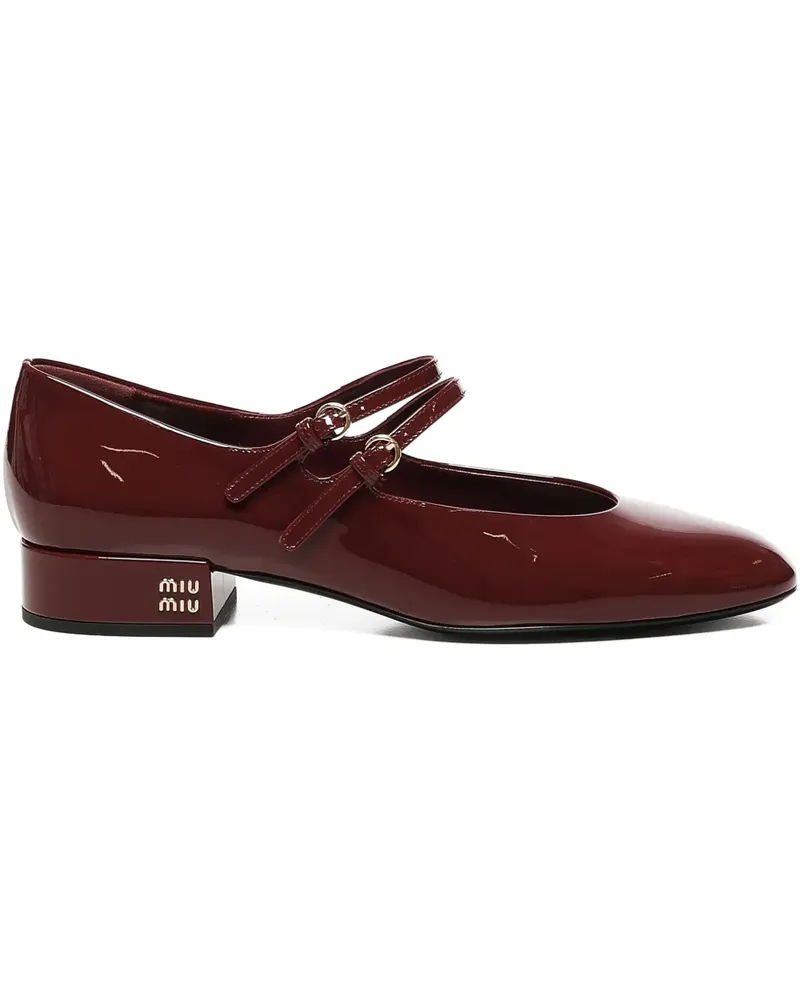 Miu Miu Pumps mit zwei Riemen - Rot Rot