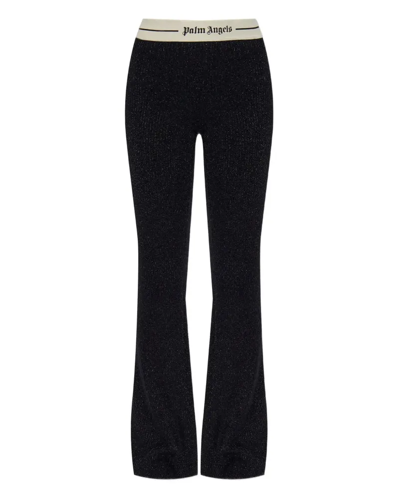 Palm Angels Ausgestellte Hose mit Logo-Bund - Schwarz Schwarz