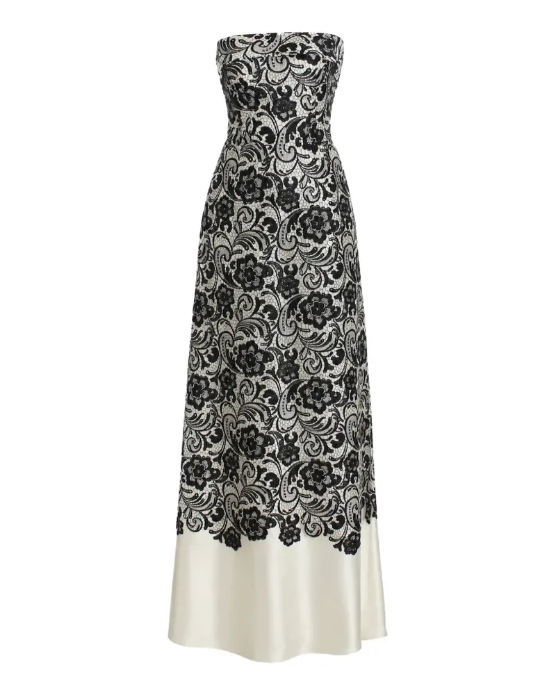 Dolce & Gabbana Corsage-Maxikleid mit Blumenspitze - Nude Nude