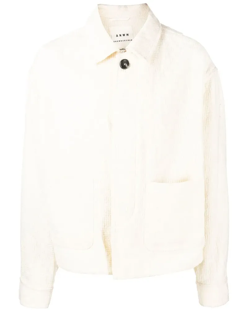 onefifteen x Anowhereman Jacke mit Knopfleiste - Weiß Weiß