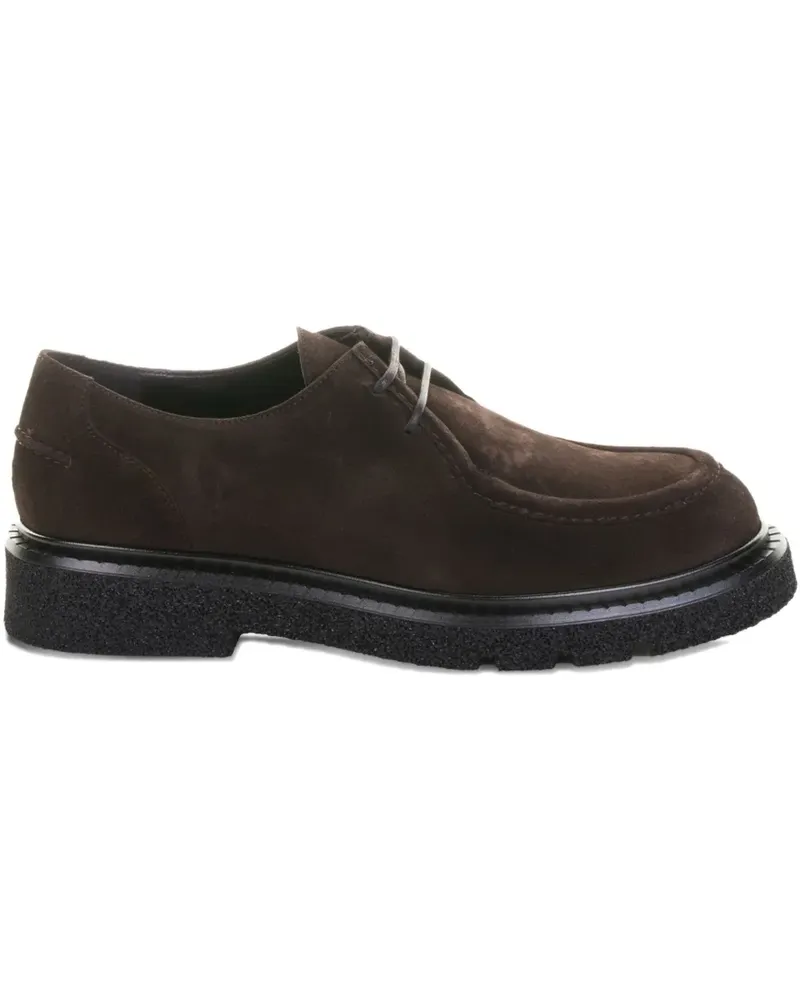 Guglielmo Rotta lace-up suede loafers - Braun Braun