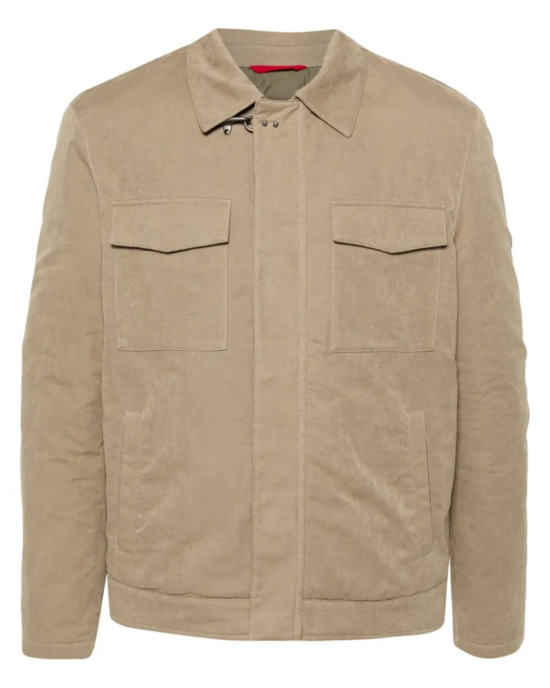 Fay Klassische Hemdjacke - Braun Braun