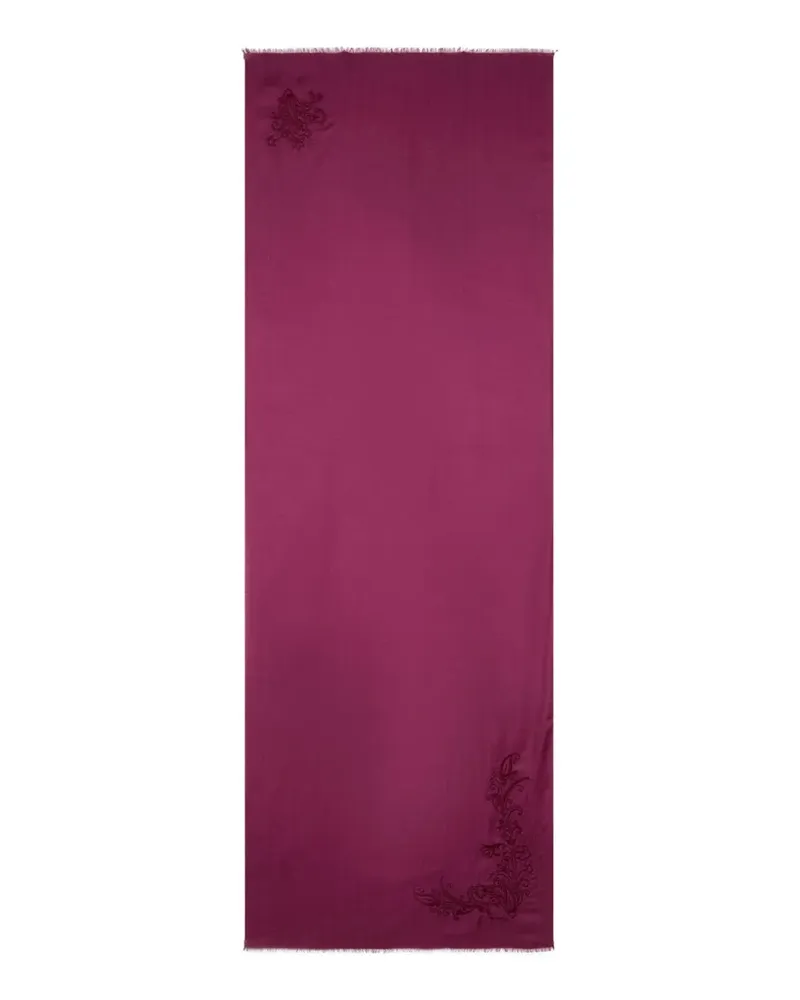 Etro Schal mit Paisley-Stickerei - Rosa Rosa