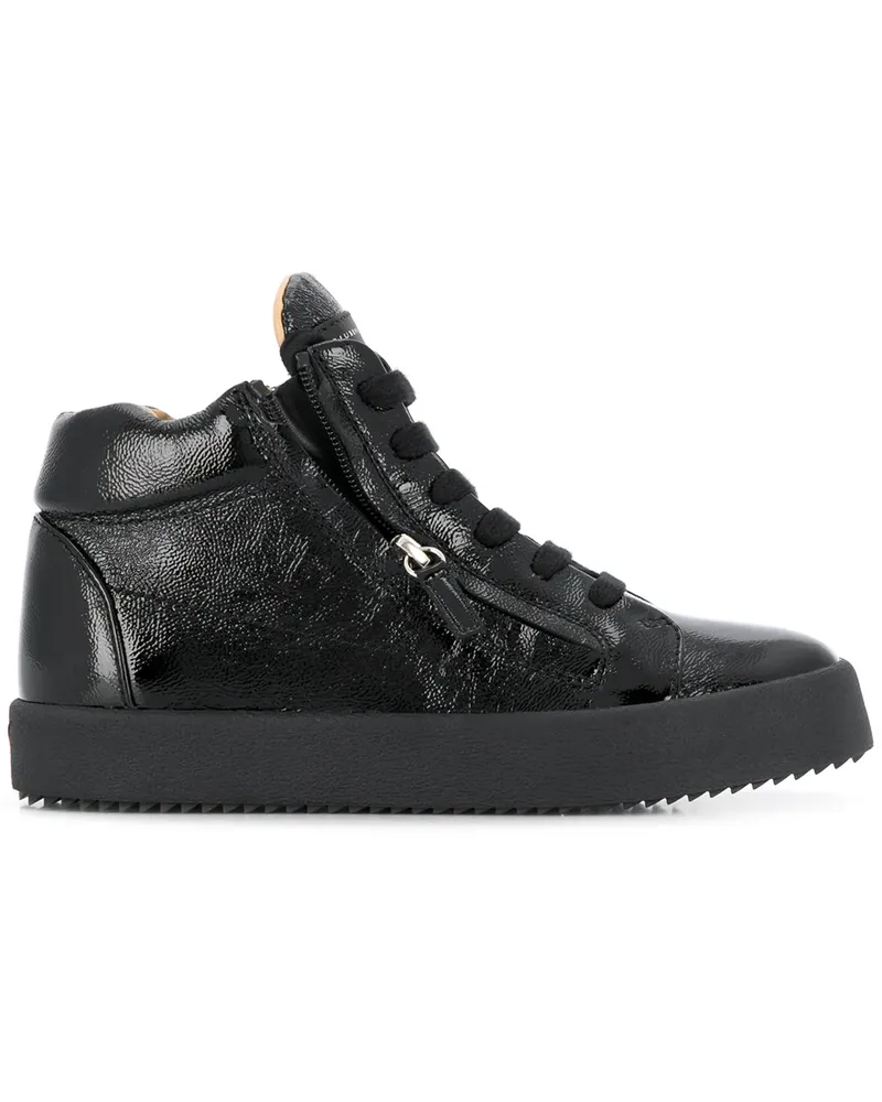 Giuseppe Zanotti Justy' Sneakers mit Lackleder - Schwarz Schwarz