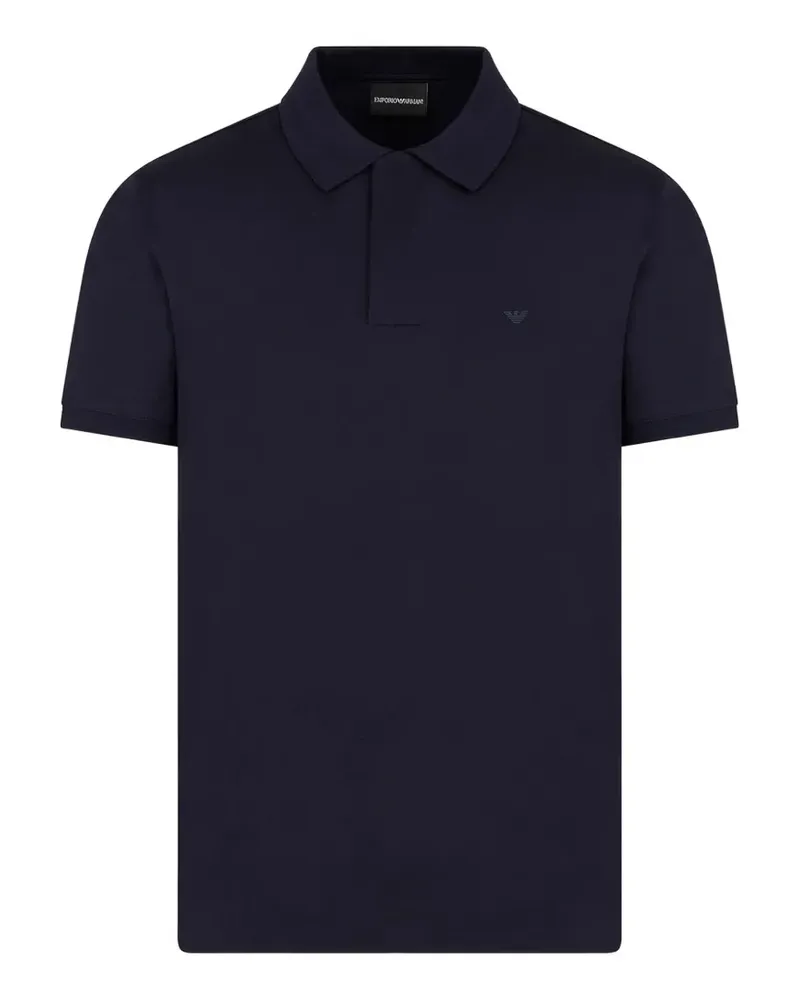 Emporio Armani Poloshirt mit Logo-Stickerei - Blau Blau