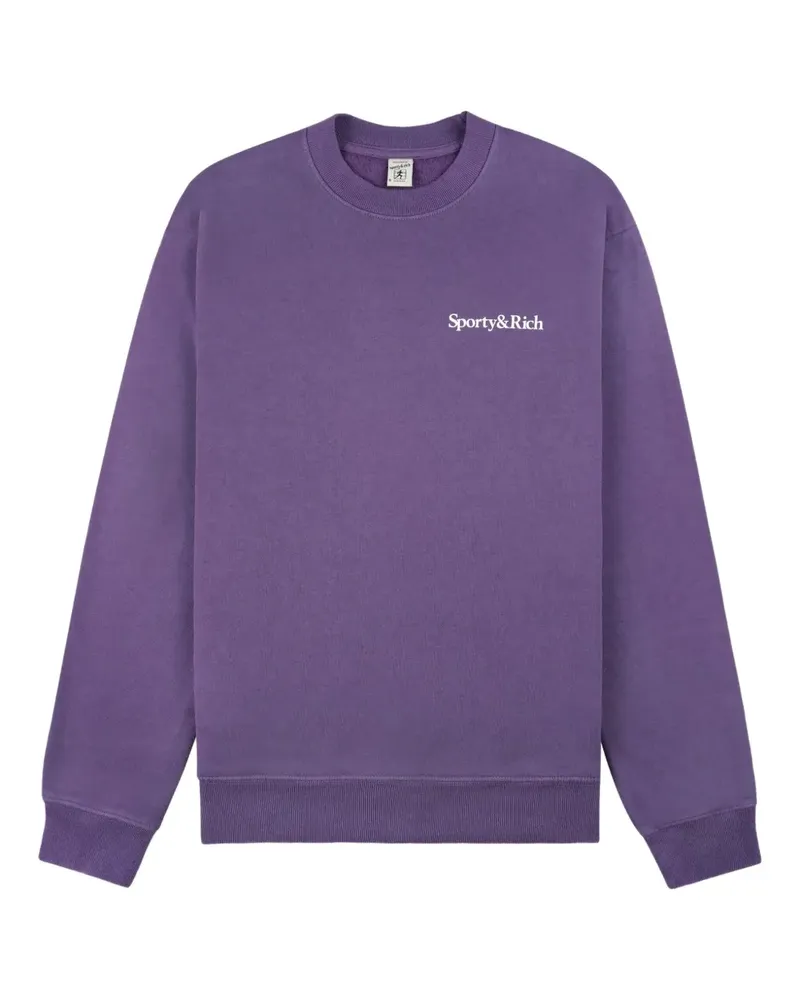 SPORTY & RICH Health is Wealth Sweatshirt - Violett Violett