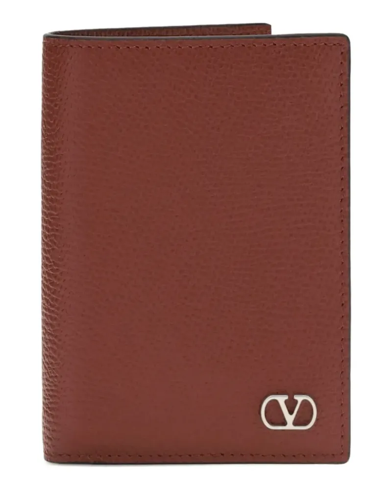 Valentino Garavani VLogo Signature leather card holder - Rot Rot