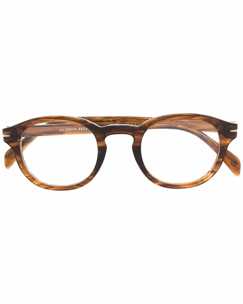 EYEWEAR by DAVID BECKHAM Runde Brille in Schildpattoptik - Braun Braun