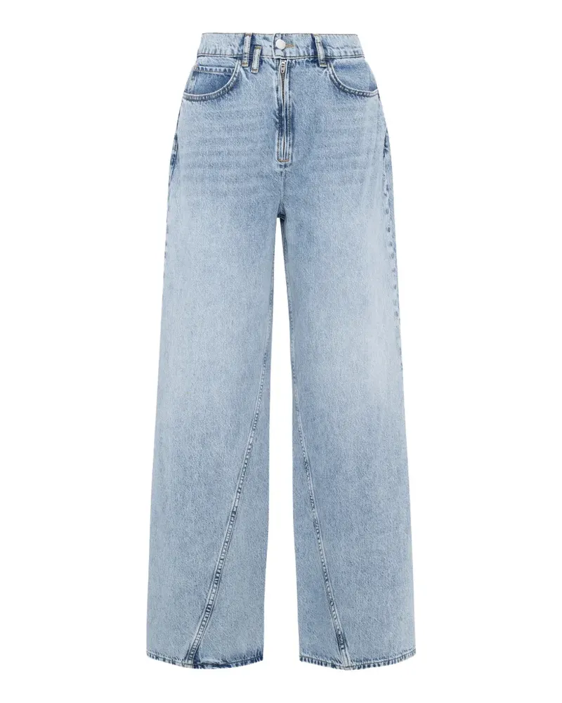 TELA logo-patch wide-leg jeans - Blau Blau