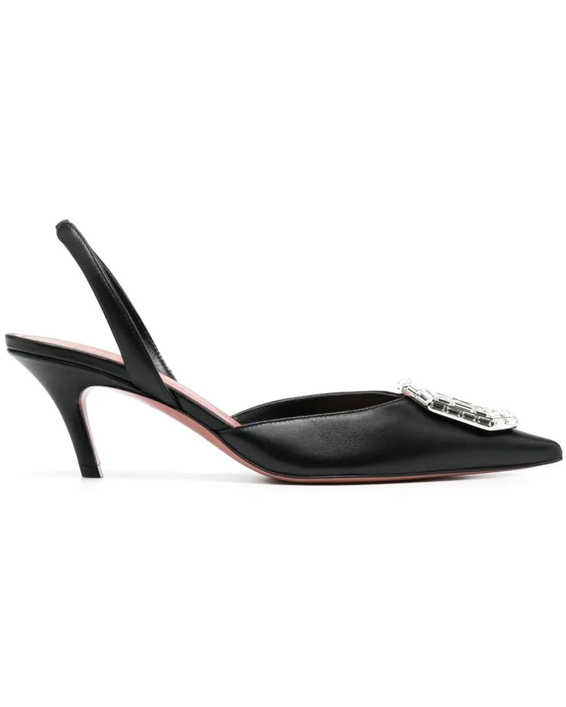 Amina Muaddi Camelia Slingback-Pumps 60mm - Schwarz Schwarz