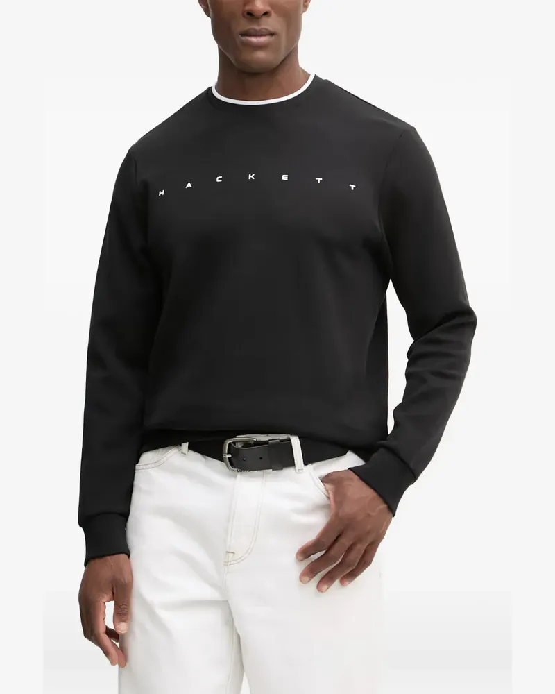Hackett Sweatshirt mit Logo-Print - Schwarz Schwarz