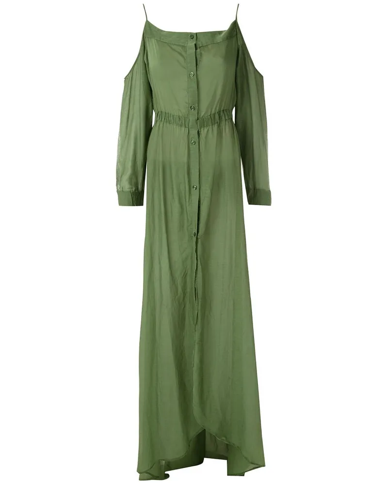 Amir Slama Maxikleid aus Seide - Grün Grün