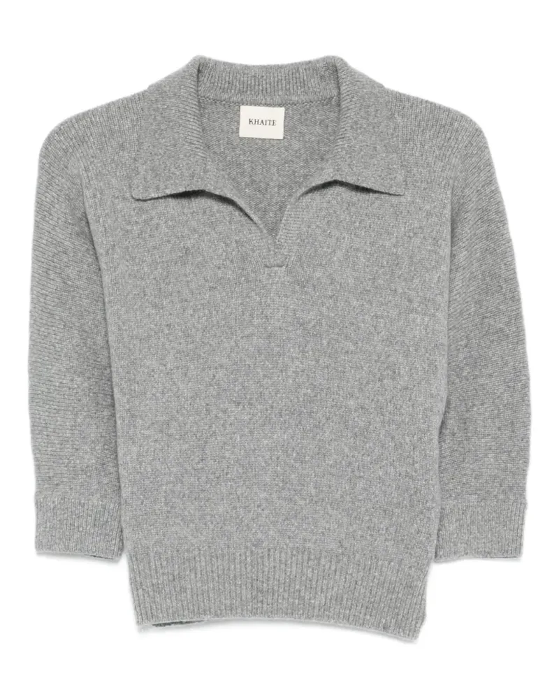 KHAITE Kaschmirpullover mit Poloshirtkragen - Grau Grau