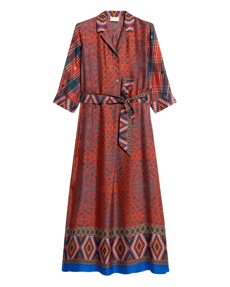 Pierre-Louis Mascia Midikleid mit Paisley-Print - Rot Rot