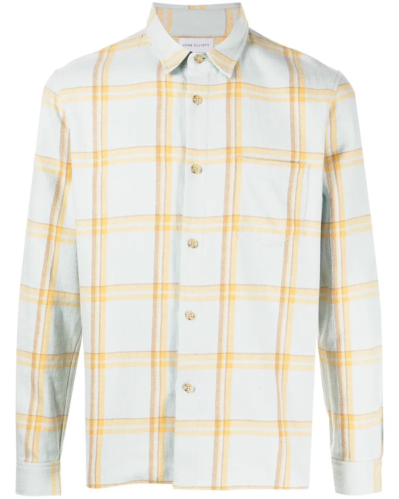 John Elliott + Co Kariertes Sly Hemd - Blau Blau