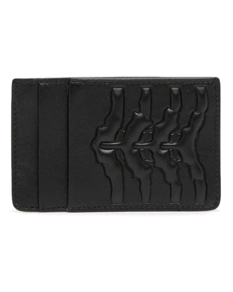 Alexander McQueen Kartenetui mit Brustkorb-Design - Schwarz Schwarz
