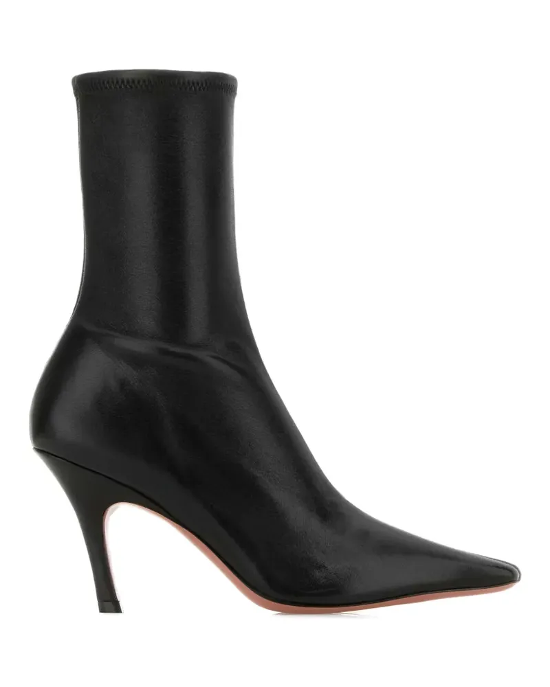 Amina Muaddi Jamie Stiefeletten aus Nappaleder - Schwarz Schwarz