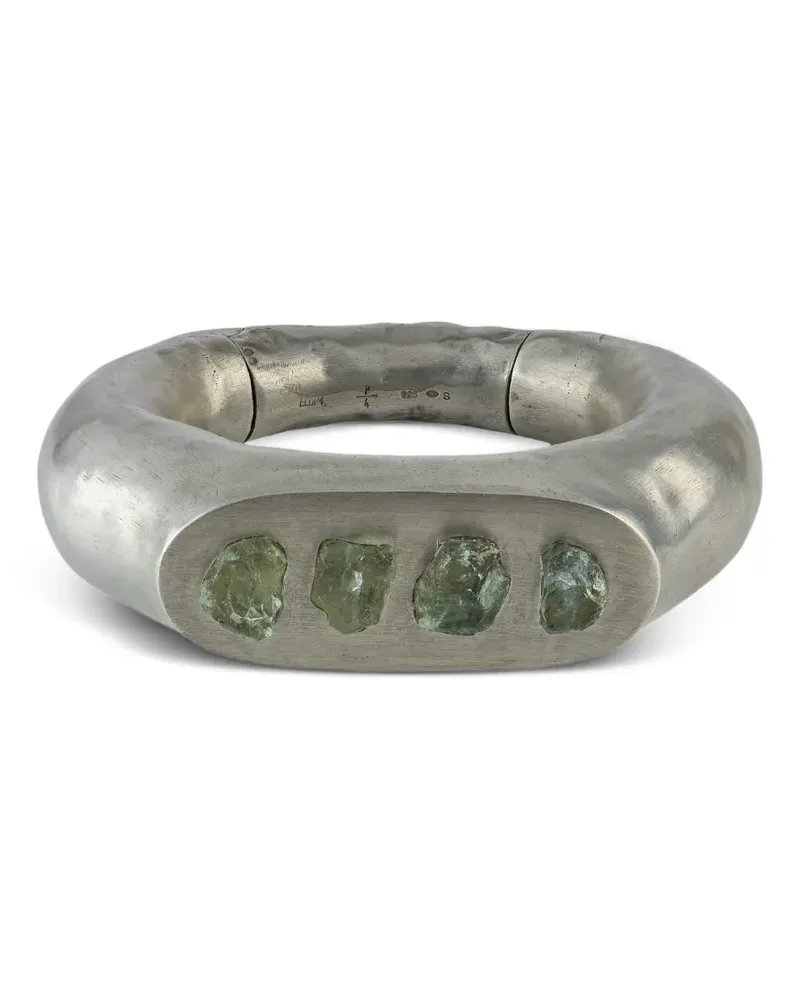 Parts Of Four Thick Roman Sterlingsilber-Armband mit Aquamarin - Weiß Weiß