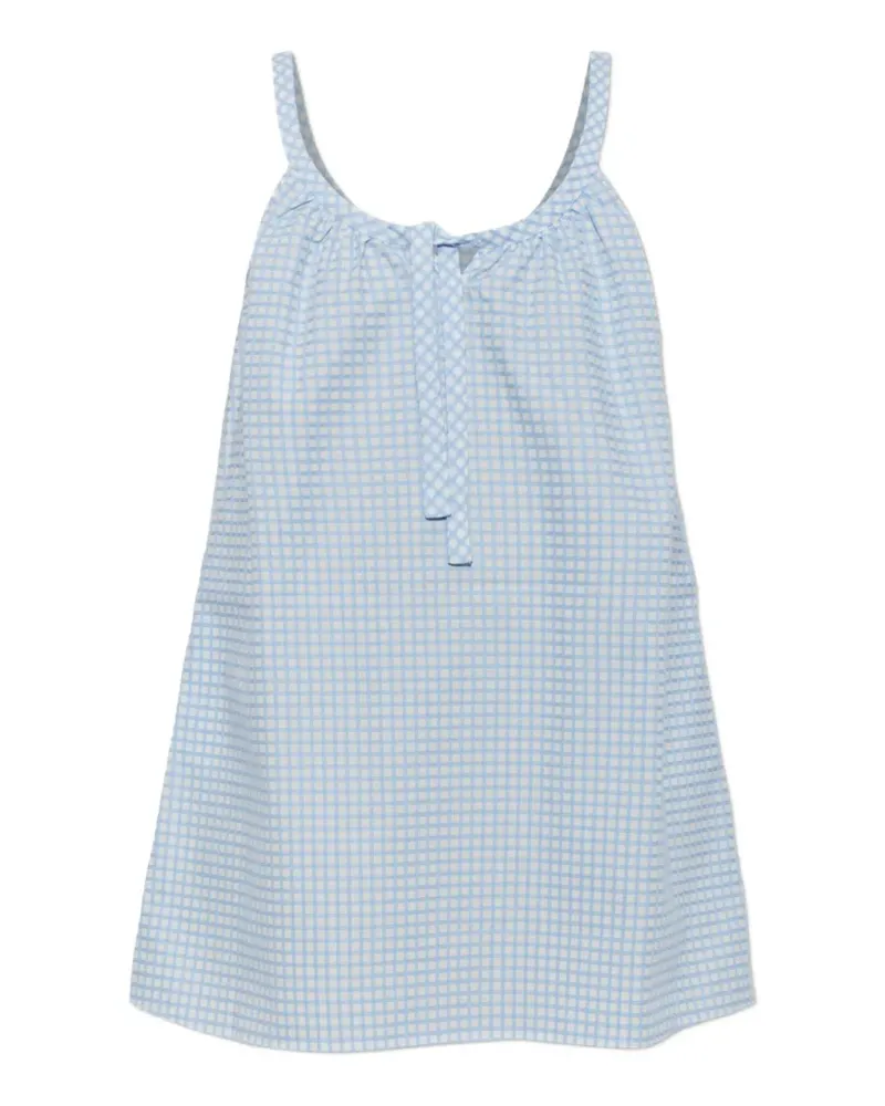 Posse Lila Minikleid mit Vichy-Karo - Blau Blau