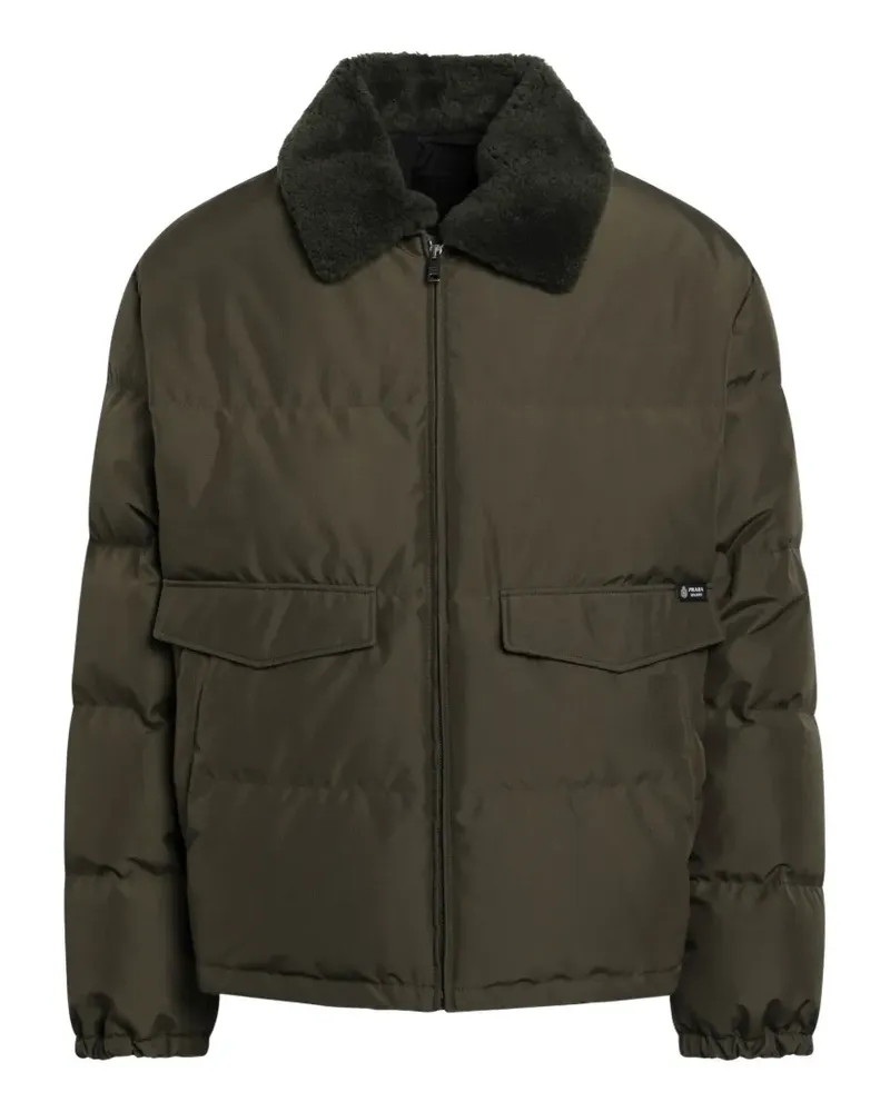 Prada medium-weight technical-fabric down jacket - Grün Grün