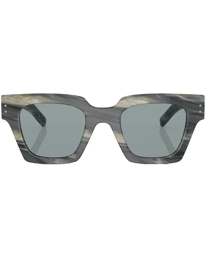 Dolce & Gabbana Sonnenbrille mit eckigem Gestell - Grau Grau