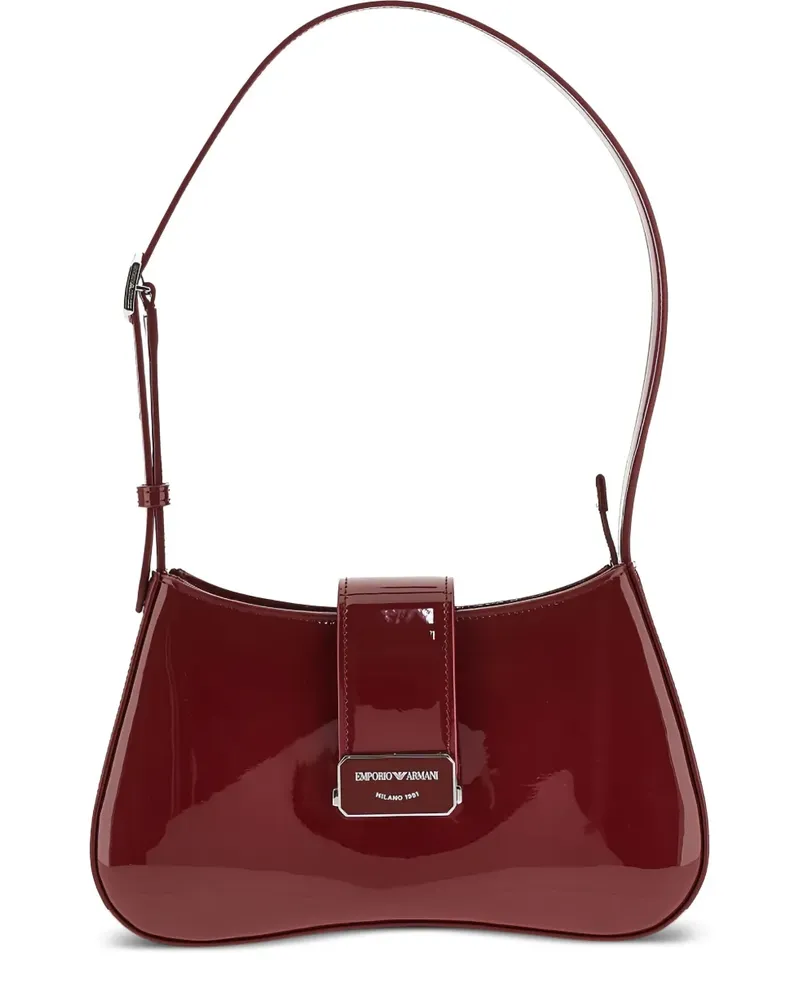Emporio Armani Schultertasche mit Logo-Schild - Rot Rot