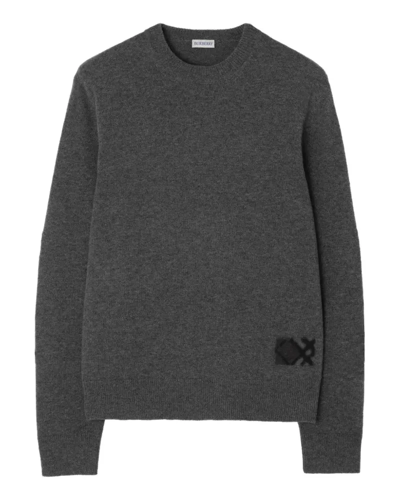 Burberry Pullover mit Check-Patch - Grau Grau