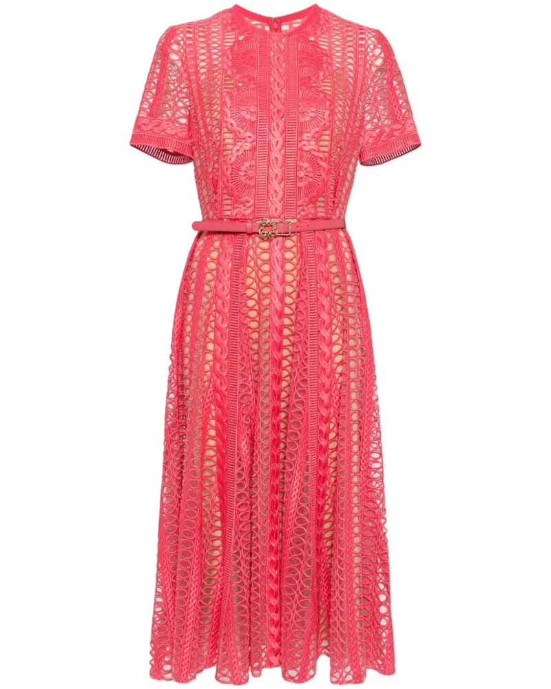 Elie Saab Kleid aus Makramee - Rosa Rosa