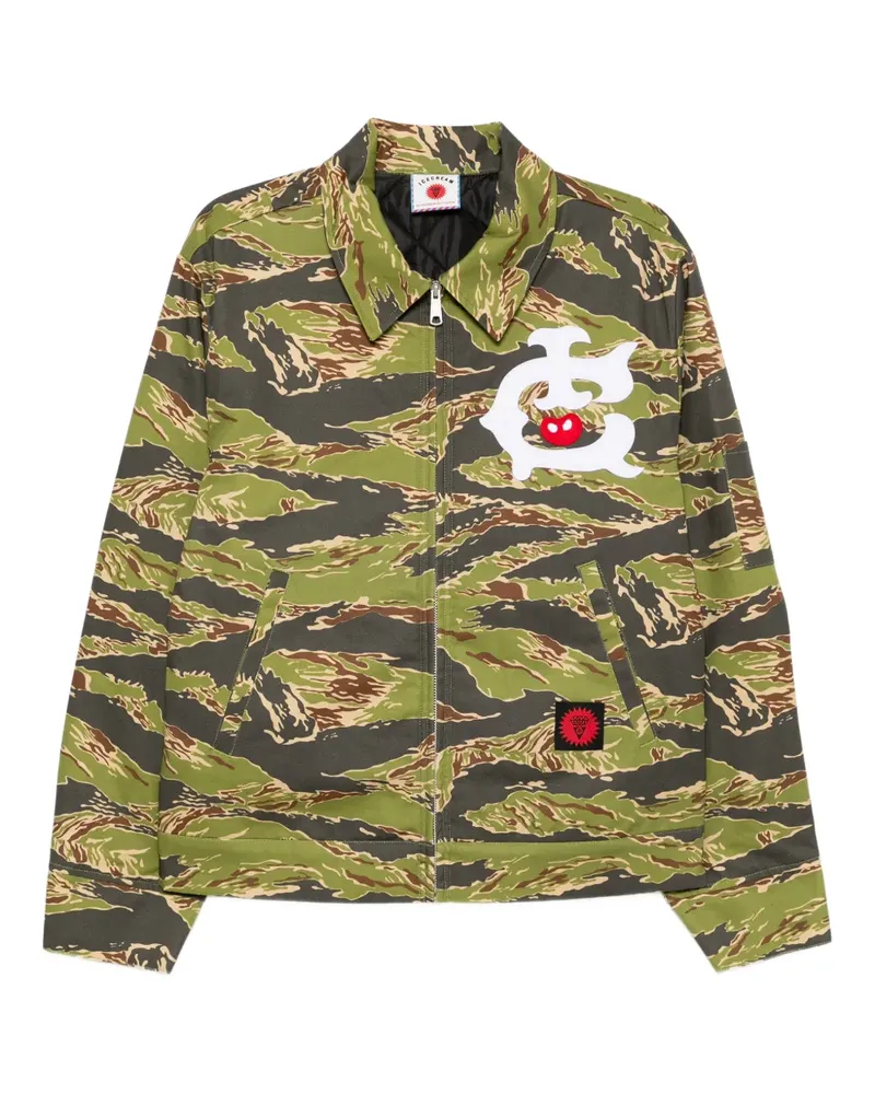 ICECREAM Jacke im Workwear-Look mit Tigerstreifen - Grün Grün