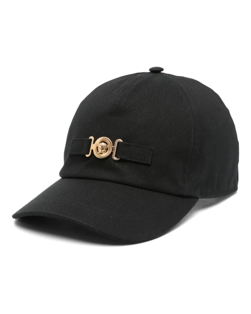 Versace Baseballkappe mit Medusa-Schild - Schwarz Schwarz
