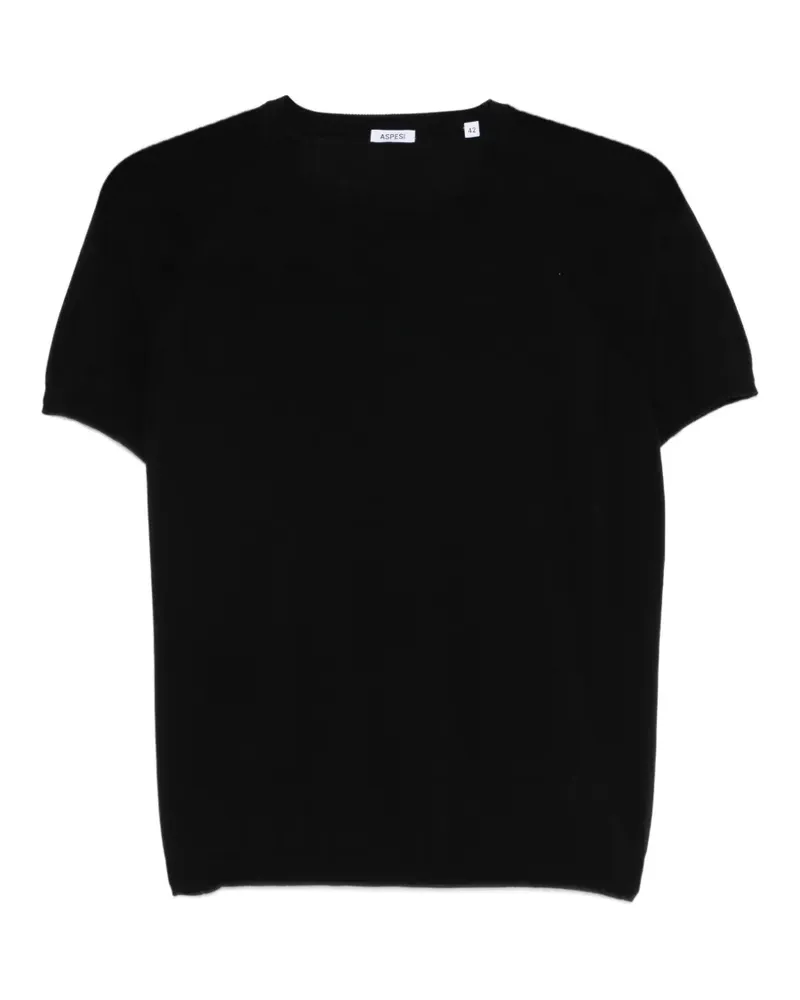ASPESI Kurzärmeliges T-Shirt - Schwarz Schwarz