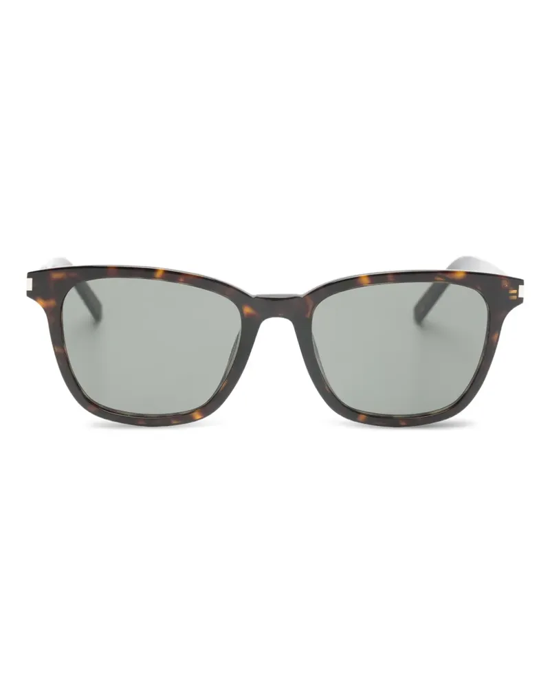 Saint Laurent Sonnenbrille mit eckigem Gestell - Braun Braun