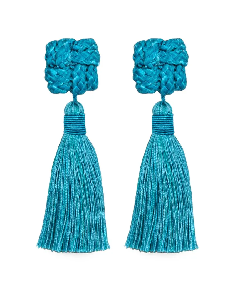 Jennifer Behr Carmella Ohrringe mit Quaste - Blau Blau