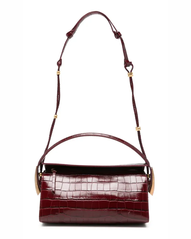Benedetta Bruzziches Schultertasche mit Kroko-Effekt - Rot Rot