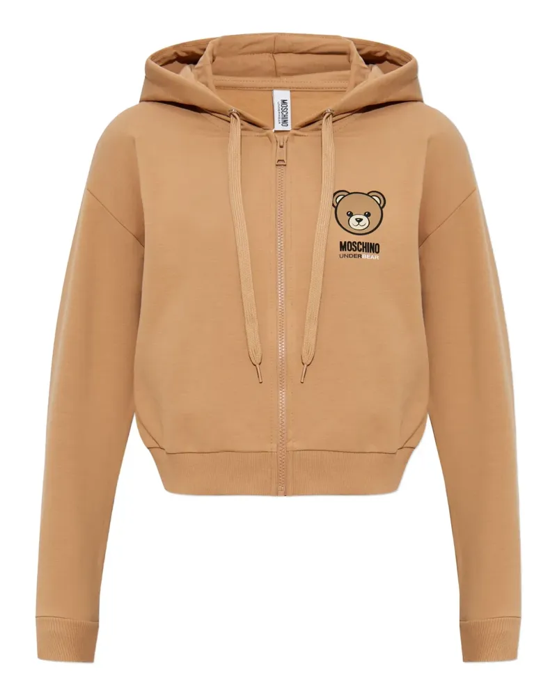 Moschino Kapuzenjacke mit Reißverschluss - Braun Braun