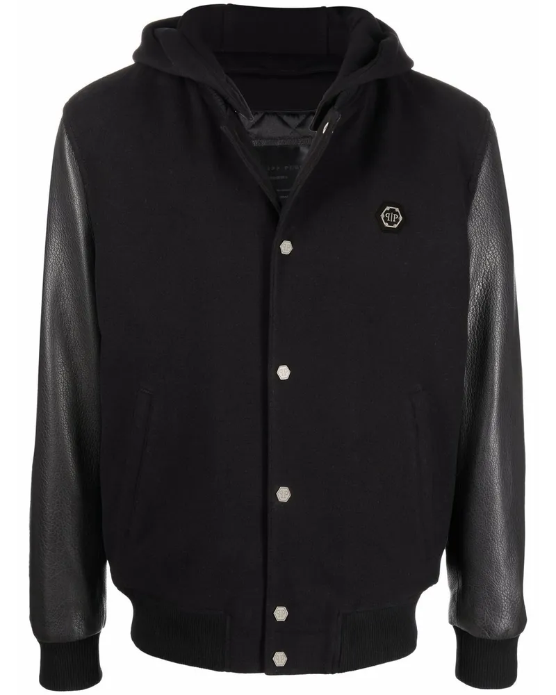 Philipp Plein Klassische Bomberjacke - Schwarz Schwarz