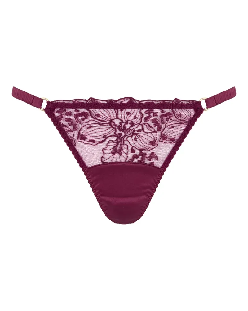 Fleur Of England floral-embroidered thong - Violett Violett