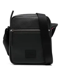 HUGO BOSS Kuriertasche mit Logo-Applikation Schwarz