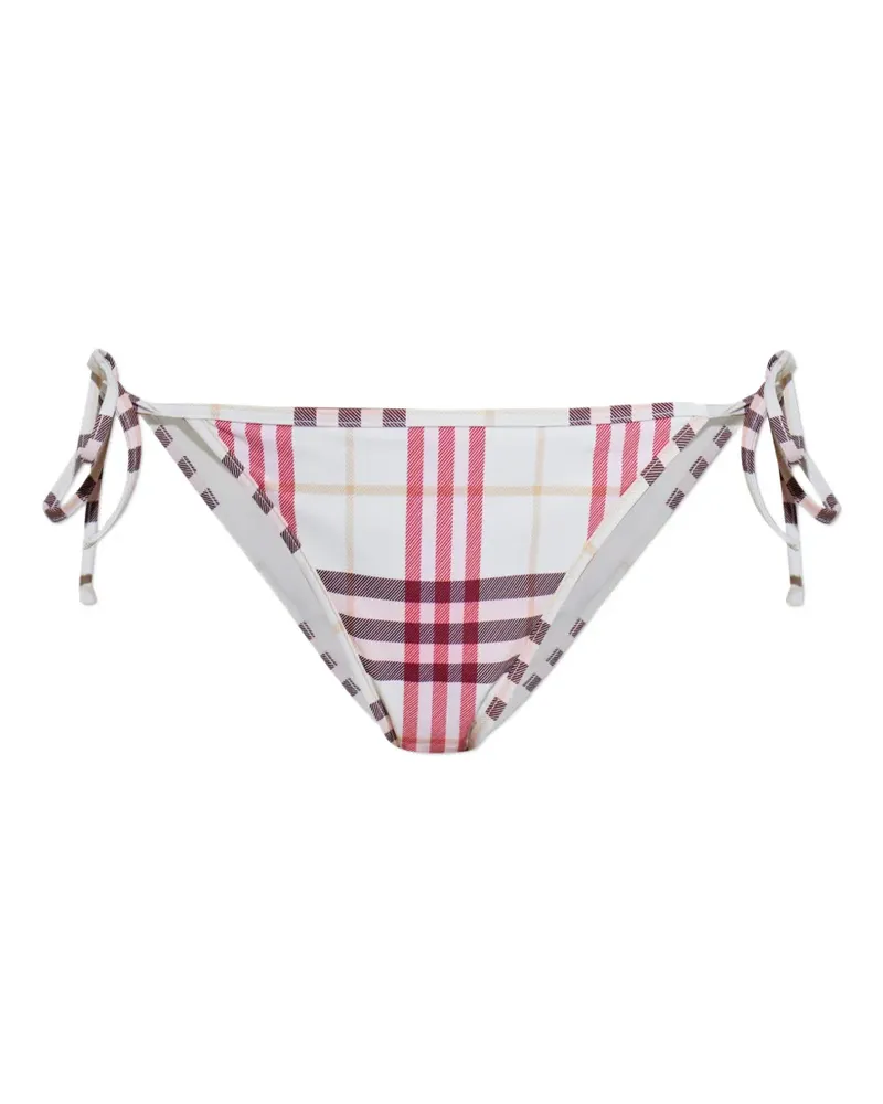 Burberry plaid tie side bottoms - Weiß Weiß