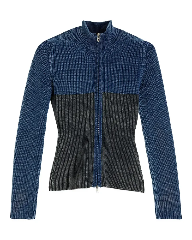Diesel Cardigan mit zweifarbigem Denim-Effekt - Blau Blau