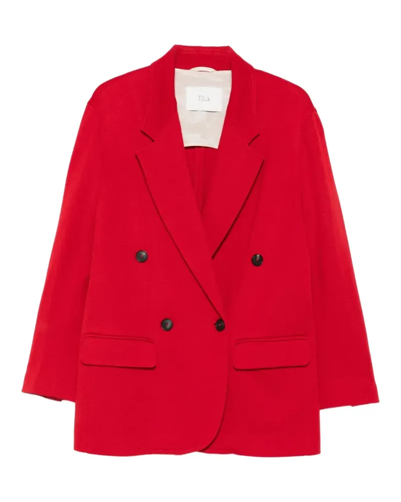 TELA Doppelreihiger Jula Blazer - Rot Rot
