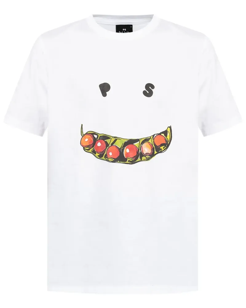 Paul Smith T-Shirt mit Smiley-Print - Weiß Weiß