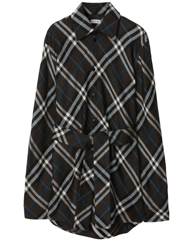 Burberry Hemd mit Karomuster - Schwarz Schwarz